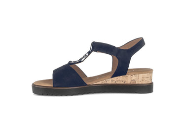 Sandales bleues en cuir