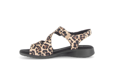 Sandales léopard en cuir