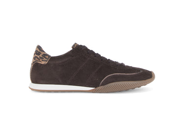 Baskets cognacs en velours