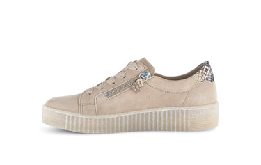 Baskets beiges en cuir