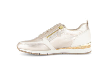 Baskets beiges en cuir