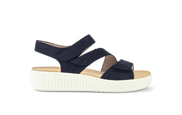 Sandales bleues en nubuck (semelle amovible)