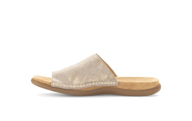 Mules beiges en nubuck