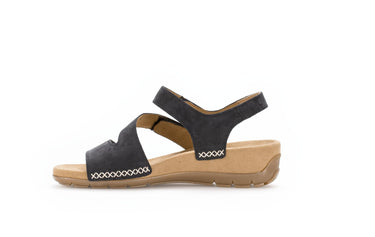 Sandales bleues en cuir