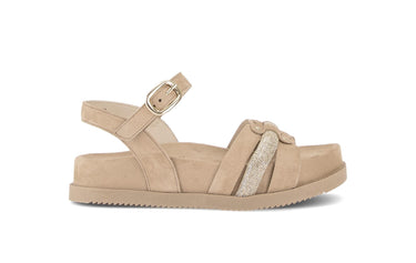 Sandales beiges en cuir