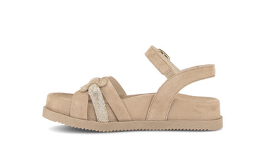 Sandales beiges en cuir