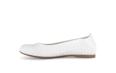 Ballerines crème en cuir