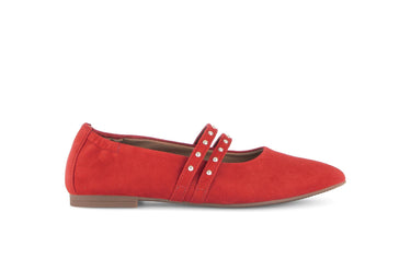 Ballerines rouges en cuir