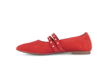 Ballerines rouges en cuir