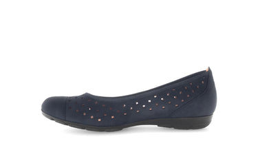 Ballerines perforées bleues en Nubuck