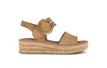 Sandales beiges en nubuck