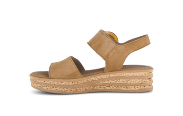 Sandales beiges en nubuck