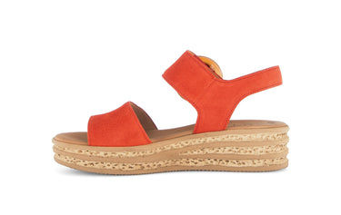 Sandales orange en nubuck
