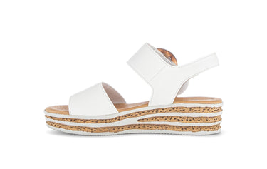 Sandales crème en cuir