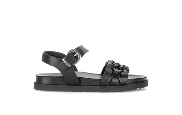 Sandales noires en cuir