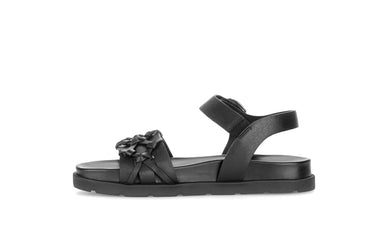 Sandales noires en cuir