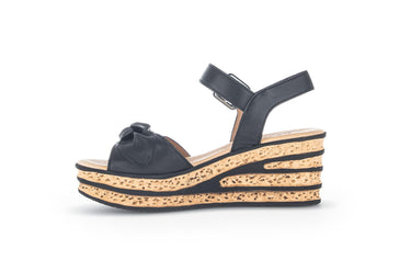 Sandales noires en cuir