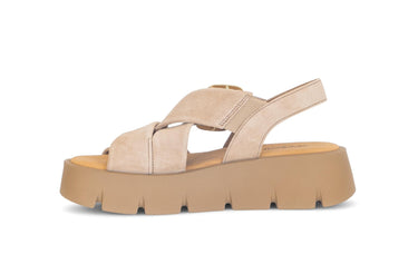 Sandales beiges en cuir