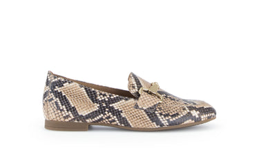 Mocassin léopard en cuir