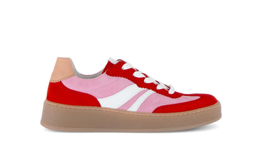 Baskets roses et rouges en Nubuck