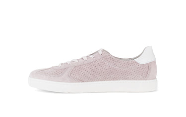 Baskets blanches/violettes en velours