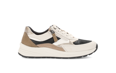Baskets combinaison en cuir et textile