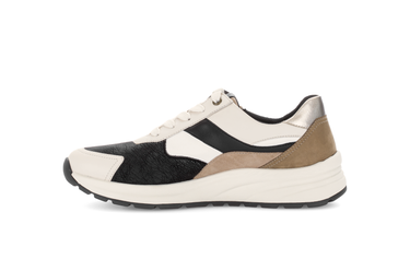 Baskets combinaison en cuir et textile