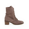 Bottines à lacets grises en velours