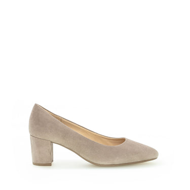 Escarpins beiges en cuir
